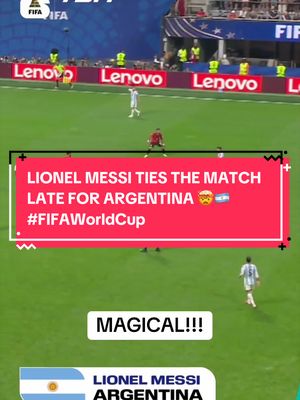 LIONEL MESSI TIES THE MATCH LATE FOR ARGENTINA 🤯🇦🇷 #FIFAWorldCup #FIFAWorldCup2026 