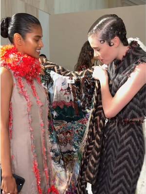 Backstage with Bhavitha Mandava at the CHANEL Fall Winter 2026 Haute Couture show. #CHANELHauteCouture #CHANELShow