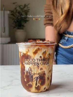 Let’s make a cold brew to go because I refuse to buy coffee out. ☕  #icedcoffee #coffee 