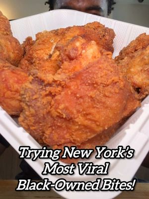 Trying some of New York's most viral black-owned bites! #nyc #nyceats #foodies #foodreview #nycfood @FatFowlNewYork @CharlesPanFriedChicken @Sugar Hill Creamery @CutsNSlices 