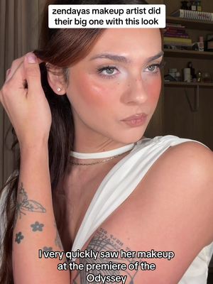 genuinely I think this is the best my makeup has ever looked…. Thank u zendaya for the inspiration 😭😭 @Saie glowy super gel @tomfordbeauty architecture radiance foundation @Armani beauty luminous silk foundation  @Huda Beauty cherry blossom powder, color corrector  @Clinique chubby stick bronzer  @e.l.f. Cosmetics lip liner, maple latte blush tint,  @chanel.beauty lip gloss in 432, duo de baumes gentle glow blush stick @NARS Cosmetics liquid blush in behave  @Maybelline NY tattoo studio dip ink liners body mascara  @Sephora Collection xxl length false lashes  @M.A.C Cosmetics Store paint pot and omega eyeshadow  @L’Oréal Paris fairest nude lipstick  @loréal paris usa  @ONE SIZE BEAUTY stage white powder  #makeuptutorial #zendaya #makeupvideos #longervideos 