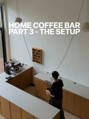 finally got everything onto the coffee bar and everything else inside the cabinets! still looking for the right shelf to add, so stay tuned there now it’s time to start planning the first home cafe 🙂 #coffee #coffeebar #apartment 