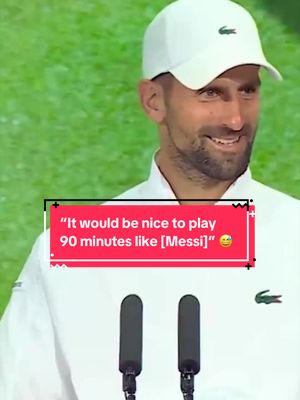 Novak Djokovic was a little envious of fellow 39 year-old Lionel Messi’s match length after playing in the longest quarter-final in #Wimbledon history 😂