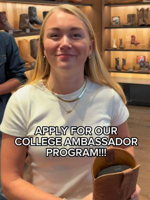 Apply now at the link in bio! #Tecovas #College 
