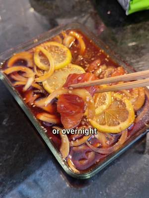 Korean marinated salmon   One of my favorite ways to enjoy raw salmon! 🤤  Marinade: 1/2 cup light soy sauce 1/4 cup water 1/2 tbsp sesame oil 2 tbsp sugar 1-2 tbsp honey *Bring to a gentle simmer, stir until well combined and immediately turn off heat. Pour over salmon once it’s cooled down. #asianfood #EasyRecipe #Foodie