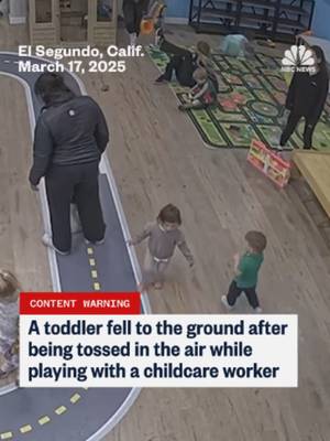 A lawsuit in California alleges that a toddler suffered a traumatic brain injury after being tossed in the air while playing with a childcare worker.