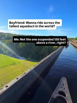 Would you cross the world’s TALLEST aqueduct? 😳🛶  (follow @lockdownmadeustravel for more adventure travel and weekend escapes)  The Pontcysyllte Aqueduct in North Wales stands a staggering 130 ft above the River Dee and is the tallest navigable aqueduct anywhere in the world! 🌎  You can walk across it, but we took things up a notch and canoed across with @beardedmenadventures and it turned out to be one of the most unique experiences we’ve ever had. 🚣‍♂️ If you’re planning a trip to North Wales, this is an absolute must do adventure 🏴󠁧󠁢󠁷󠁬󠁳󠁿  Would you be brave enough to cross it? 👇 Share this with the person you’d do it with! 🤩 #NorthWales #PontcysyllteAqueduct #WalesAdventure #AdventureTravel 