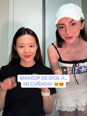 Les presento a mi cuñada 🥰 le hago un maquillaje de Idol a una.. IDOL! @naseungjiya_ 사랑해❤️ quedó más hermosa de lo que ya es! #makeup #tutorial #idolmakeup 