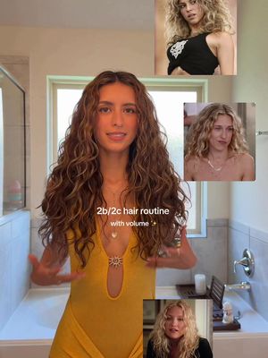 Stop doing a curly routine if you have wavy hair!! This is my go to routine that defines my waves + gives me volume :-) If your wavy hair ends up looking flat or scraggly, it’s probably because you’re using too many products (i find that 2-3 is best otherwise it looks weighed down) #wavyhairroutine #wavyhair #naturalhair #volumehair 