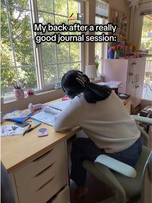 Why does bad posture feel so good? 😂 historically accurate audio of my back after a long journal session 😂 Inspired by @Haley  #journal #journaltok 