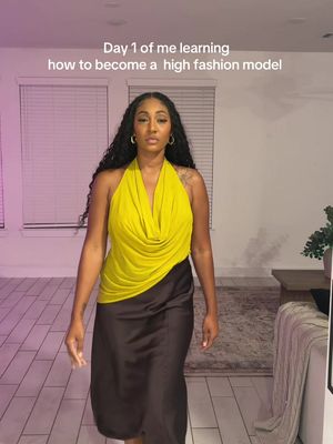 Day 1 of me learning how to become a high fashion model.  I’ve always wanted to become a high fashion model / actress when I was growing up was in @Barbizon  but it never went anywhere then ended up having kids so here’s to me putting myself out there in hopes of someone seeing it and booking me for New York fashion week this year! I’m doing the work God will handle the rest! #fyp #highlyfavored #newyorkfashionweek #model #highfaahionmodel 