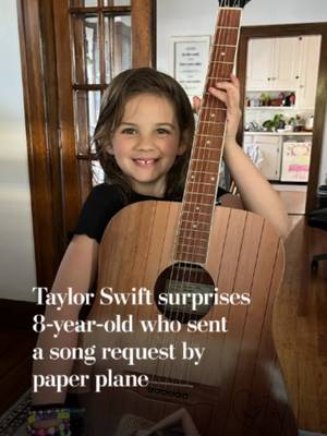 When 8-year-old Madeline heard her neighbor, Ethan, playing guitar outside, she sent over a paper airplane with a handwritten request for him to play a song by Taylor Swift. She didn't expect that the moment would catch the attention of the pop superstar. “One of my favorite parts of this story is that we didn’t actually know our neighbor. He had moved in before winter, and we never properly introduced ourselves,” said Natalie Hulec, Madeline's mom. “We also had no idea he was a full-time musician. Watching people celebrate not only his kindness but also discover his incredible talent was such an unexpected bonus.” More from The Washington Post at the link in our bio. #taylorswift #hopecore #music