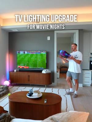 Movie nights just got an upgrade! Philips hue sync is in my bio under home along with an alternative budget option #tv #Tech #asmr 