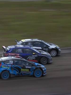 THREE WIDE 🤯  These three put it all on the line for a front row start in the Final! #FIARallycross