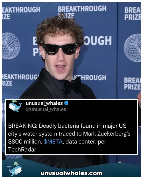 BREAKING: Deadly bacteria found in major US city's water system traced to Mark Zuckerberg's $800 million, $META, data center, per TechRadar BREAKING: Nearly half of American adults under 30 are living with a parent, per WSJ Over 70 European Union lawmakers are demanding an investigation into FIFA President Gianni Infantino, per POLITICO Follow @unusual_whales for daily posts about the stock market and crypto📈 NOTE: This post is not financial advice. The stock market is risky, and any trade or investment is expected to have some, or total, loss. Please do research before any trade. Do not use this information for financial decisions. Do not use this, or Unusual Whales’, information for investing. Check terms on site for full terms. APOLOGIES ABOUT THE HASHTAGS⁣⁣⁣⁣⁣⁣:⁣ #stockmarket #housing #epstein #trump #iran