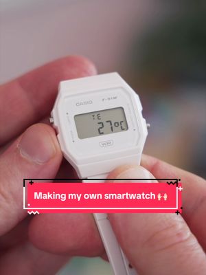 Made my Casio f-91w into a smartwatch 🙌🏻 This little mod is called ollee watch - not too tricky to do and the battery lasts 10 months, not 2 days!  #casio #vintagewatch #smartwatch #watch #edc 