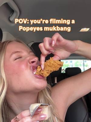 POV: filming all my TikTok’s before the Big Box is off the menu ##mukbang #popeyes #influencer 