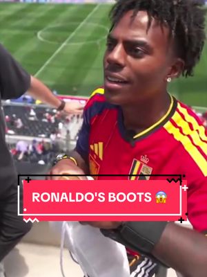 Cristiano Ronaldo hooked up IShowSpeed with a pair of ultra-rare boots, one of just two in existence! 🇵🇹 (via IShowSpeed/YT) #FIFAWorldCup