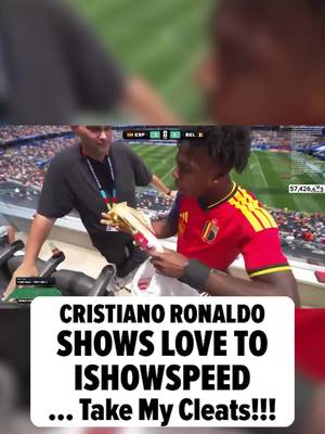 ⚽😱 Cristiano Ronaldo just made IShowSpeed's year -- and maybe his whole life -- 'cause the soccer superstar gifted the popular streamer and diehard CR7 fanatic a pair of his game-worn FIFA World Cup cleats!! 🎥: YouTube / IShowSpeed