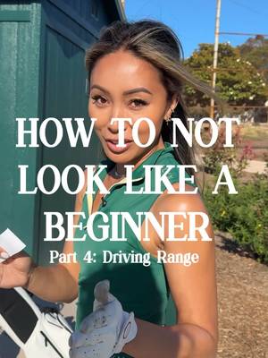 How to Not Look Like a Beginner - Driving Range Edition 🤌🏽⛳️✅  If you’re new to golf and don’t know where to start when it comes to driving range etiquette and practice flow, I got you covered! 💚💛 Hope this helps and enjoy your next range sesh 👊🏽 Let me know what other tips you’d like to see! Outfit: @alyngolf #golftok #womensgolf #alyngolf