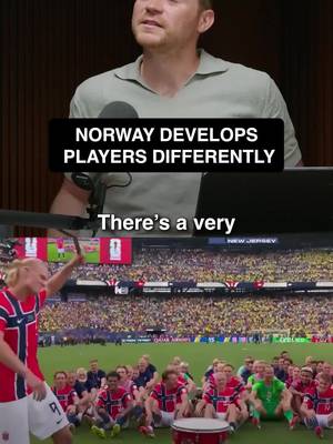 "There's a very high chance that in a different ecosystem, Erling Haaland would have fallen through the cracks."   Norway doesn't put young players into professional clubs until 16.   Scotland, like the rest of Europe, brings kids in at 9.   This is why one small country keeps producing world class talent, and the other, with the same population, doesn't.   #haaland #norway #fifa