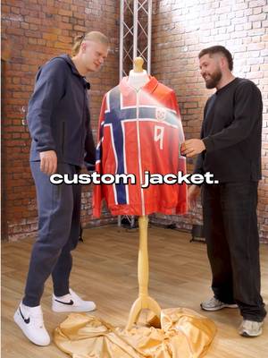 I Surprised @Erling Haaland with a Custom Jacket 🇳🇴 Designer: @BYDRYSDALE  #worldcup #worldcup2026 #haaland 