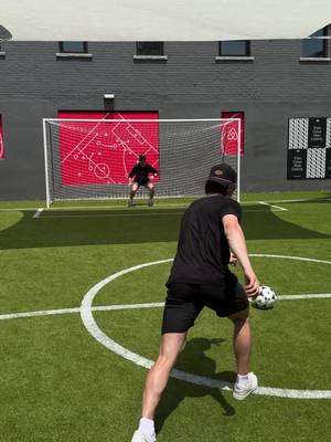 Macklin Celebrini penalties at @airbnb soccer camp…I think he likes shooting low left 🤔 #AirbnbPartner
