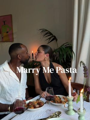 AD I The best words you can hear in life: “will you marry me?” and “spaghetti and meatballs”. @Heinz UK & Ireland Marry Me Pasta Sauce handles both of those quite well with the same ingredients you would usually use, but less fuss. It certainly made this little date night I threw together superrr easy, and it went perfectly with my fiancé’s fave baked meatballs. Couple glasses of red, a little salad, and some serious Lady and the Tramp vibes #marrymepasta​ ​ For 12 largish meatballs, perfect for freezing later​ 200ml milk​ 100g breadcrumbs​ 2 tbsp oregano ​ 300g beef mince ​ 1 egg​ 3 garlic cloves, crushed​ 5 tbsp grated parmesan​ Handful finely chopped parsley and chives​ Salt and black pepper​ 200g spaghetti​ 1 jar Heinz Marry Me Pasta Sauce​ Extra parmesan and basil to serve​ Little gem lettuce salad on the side ​ 1. Add the breadcrumbs and oregano to the milk and leave for 5 mins then add all the meatball ingredients to a bowl and mix until everything is just combined.​ 2. Divide into large meatballs and roll until smooth. Drizzle with a little olive oil, then grill for 4 minutes on each side until a gorgeous golden crust forms.​ 3. Add the Heinz Marry Me sauce to a deep saucepan and transfer the meatballs to the sauce, pop the lid on and cook for 6 mins​ 4. Meanwhile, cook the spaghetti until al dente. Reserve a splash of the pasta water before draining.​ 5. Remove the meatballs from the sauce, then toss the spaghetti through the sauce, adding a little pasta water if needed to loosen.​ 6. Divide between bowls, top with the meatballs, then finish with lots of freshly grated Parmesan, plenty of basil and a drizzle of olive oil