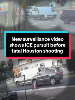 NEW SURVEILLANCE VIDEO shows ICE pursuit before fatal Houston shooting New surveillance footage sheds light on an ICE pursuit before the fatal shooting of Lorenzo Salgado Araujo in Houston. The Department of Homeland Security says an officer opened fire in self defense after Salgado Araujo's van rammed an ICE vehicle, but witnesses inside the van have disputed that.  MS NOW's Rosa Flores reports. #news #ICE #Texas 