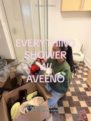 #PartenaireAveeno Je laisse mon chum gérer les boîtes pendant que je profite de mon everything shower avec le Nettoyant corporel Aveeno Daily MoisturizingMC parfum vanille et cacao de @Aveeno Canada Disponible chez @Jean Coutu  . . .#AveenoCanada #AveenoSensitiveSkinScents #CocoaButterVanilla #AveenoDMScent