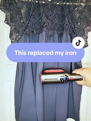 I haven't pulled out my ironing board since I got this. 🙌 It heats up fast, takes up barely any space, and makes getting wrinkles out so much easier. #TikTokShop #GarmentSteamer #LaundryHack #HomeFinds 