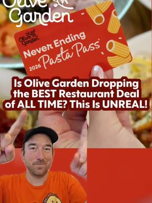 This might be the greatest food deal you'll see all year where you can get thousands of dollars of pasta at the Olive Garden for just $100! The Never Ending Pasta Pass drops on July 16th at 2pm and all of the details you need are in the video so let me know if you're going to be trying for unlimited pasta for 91 days! #olivegarden #fooddeals #cheapfood #cheapeats #freefood 