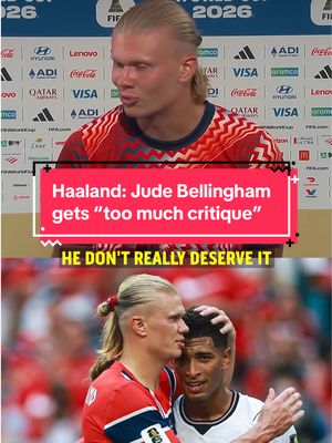 Erling Haaland had praise for his friend and former teammate Jude Bellingham after Norway’s match against England, defending him against criticism and saying that he’s “one of the best in the world.” #FIFAWorldCup 