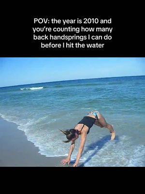 I wonder if I could still do a singular back handspring without seeing stars 😂 @Meg 