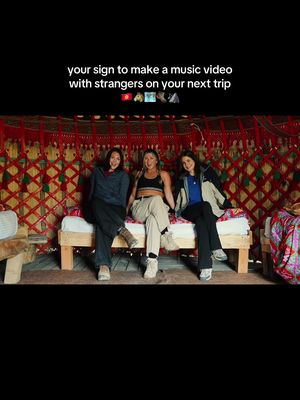 UK + two Americans shaking it in the mountains of Kyrgyzstan. 💃🏔️ #travel #musicvideo #kyrgyzstan #kyrgyzstan🇰🇬@Francesca 💘 