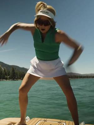 @Becky making waves 👀🚤 #entitledhousewife #accgolf #americancenturygolf @travismathew @MasterCraft @steellafferty 