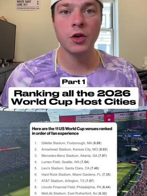 Ranking all the 2026 World Cup Host Cities (Part 1) ⚽️ #worldcup #Soccer #fyp 