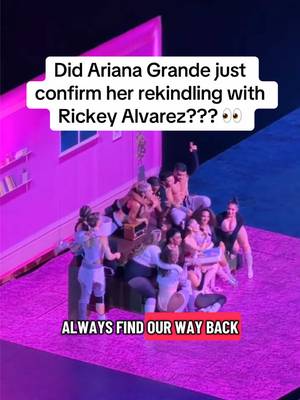 During tonight’s Eternal Sunshine tour, Ariana Grande changed a lyric in “thank u, next” about Ricky Alvarez: “Wrote some songs about Ricky, we always find our way back”. 👀  🎥: @Caro line 