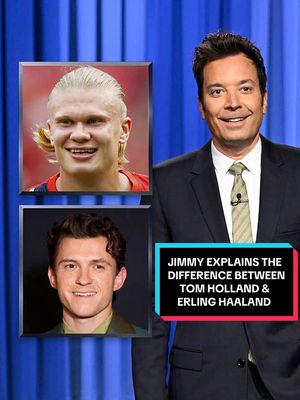 Jimmy explains the difference between Tom Holland and @Erling Haaland 🤣 #FallonTonight #TonightShow #TomHolland #ErlingHaaland #FIFAWorldCup
