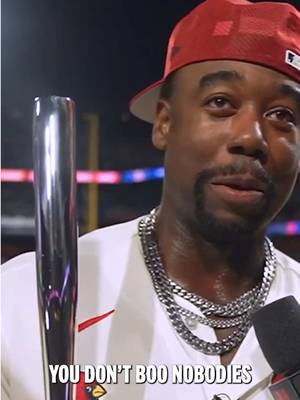 you don’t boo nobodies 💨 #HRDerby #MLB #MLBAllStarWeek #cardinals #JordanWalker