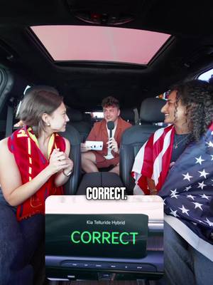 Can you name 5 current FIFA World Cup host cities? 🇺🇸⚽️ We tested Spain and USA fans on their tournament knowledge in the @Kia America Telluride Hybrid 👇🚗 #TwoNationsOneConnection #ad
