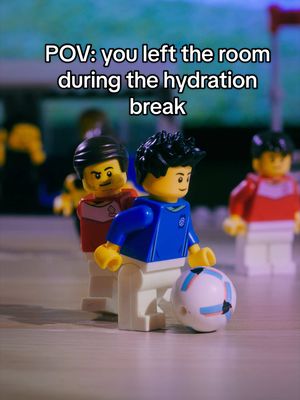 The hydration break has begun, but the show must go on 📺⚽️ #LEGO #Football #HydrationBreak 