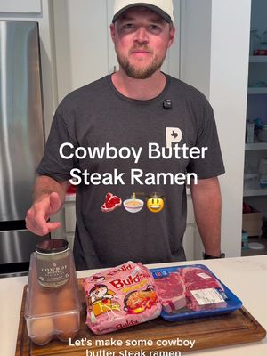 How to make Cowboy Butter Steak Ramen #cookingvlog #outdoorcooking #recipeideas #EasyRecipe 