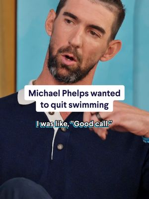 Most Olympians don't make a living off their sport. @Michael Phelps almost didn't either, after briefly considering a career change. Thankfully, he came to his senses.
