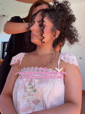 My fave hairstyle to date 🪽 #curlybride #wedding #bride 