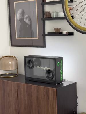 This speaker lowkey enhanced the vibe in my place. @MorningBlues #MorningBlues #SonicGlass #LyricSpeaker #HomeDecor #InteriorDecor