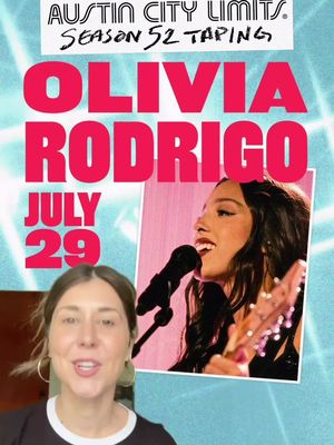 🚨 FYI: Olivia Rodrigo's ACL TV taping pass giveaway opens Friday, July 24 at 12:00 PM CT. You'll only have 24 hours to enter, so set a reminder! Because this taping is expected to be in extremely high demand, the public giveaway entry period will be much shorter than usual. 🎟️ Here's what you need to know: • Giveaway opens Friday, July 24 at 12:00 PM CT • Entry window is 24 hours only • Taping passes are FREE • Winners are selected through a lottery system Make sure to follow us for updates. We'll let you know the moment the giveaway opens, and you can always find the latest information at acltv.com/tapings. Good luck! 🎶 @livbedumb #OliviaRodrigo #Livemusic #Free