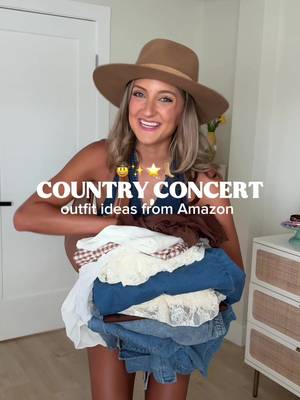 the cutest country concert outfit ideas all from @amazon prime and under $50 🤠⭐️👢 #countryconcert #concertoutfit 
