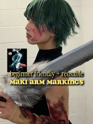 MAKI ZENIN REUSABLE COSPLAY SFX MAKEUP 😋 ——- ⚔️💚⚔️ #jujutsukaisencosplay #jjkcosplay #makizenincosplay #makizenin #jujutsukaisenanime  —— 🏷️🏷️🏷️ caracakez, jujutsu kaisen cosplay, jjk cosplay, maki zenin cosplay, maki zenin, beginner cosplay tutorial, maki cosplay, maki split soul katana, split soul katana tutorial, beginner cosplay prop tutorial, prop maker, cosmaker, cosplay prop maker, jujutsu kaisen prop, jujutsu kaisen maki zenin cosplay, jjk high, short hair maki, zenin maki