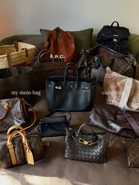 here’s my bags I’ve collected over the years… which is your favourite? #mensbag #bagcollection 